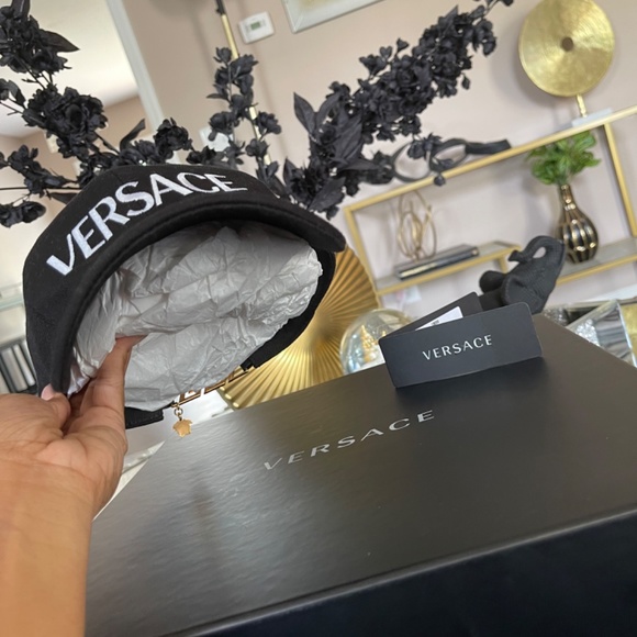 Black Versace Baseball Cap W/ Greek Accessory main image 8